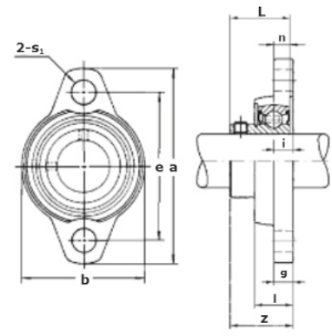 Ductile zine alloy housing and insert bearing units, UFL series